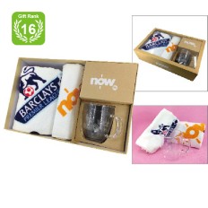 Towel + Glass cup Gift set